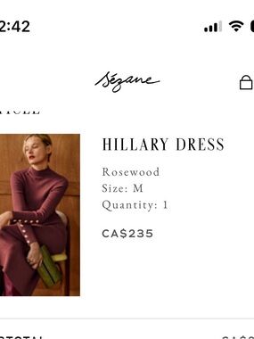 Sézane Hillary Dress in Rosewood